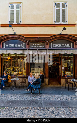 Italia Piemonte Vercelli Via Verdi Caffè Imperiale, Foto Stock