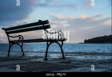 Tramonto su porporela, Dubrovnik, Croazia, Europa Foto Stock