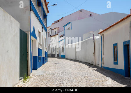 Antico centro di villeggiatura e villaggio di pescatori Ericeira a costa atlantica, Regione Centro, Cencelho Mafra, Portogallo, Europa Foto Stock