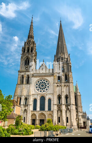 Cattedrale di Nostra Signora di Chartres in Francia Foto Stock