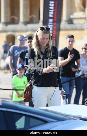 Jodie Kidd visto presso il Palazzo di Blenheim e Classic Supercar Show a giudicare la Pirelli il prestigio e la concorrenza delle prestazioni con: Jodie Kidd dove: Woodstock Oxfordshire, Regno Unito quando: 02 set 2018 Credit: Michael Wright/WENN.com Foto Stock