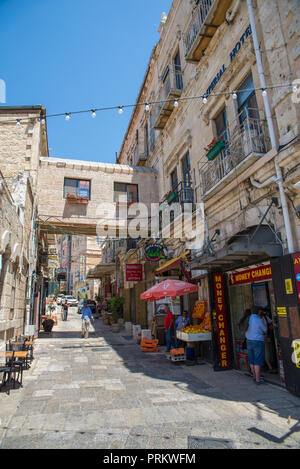 Gerusalemme, Israele - 1 giugno 2015: le strade della città vecchia di Gerusalemme Foto Stock