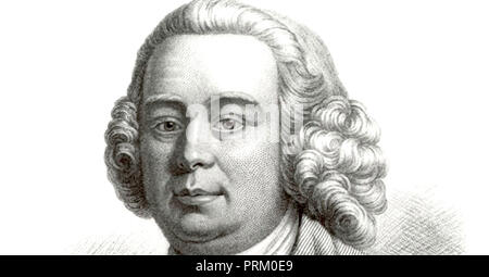 JAMES Danielle (1716-1772), ingegnere inglese specializzato in canali. L'incisione sulla base di un 1770 ritratto di Francesco Parsons. Foto Stock