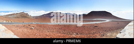 Vista la colorata Cratere Haleakala in Maui, Hawaii. Foto Stock