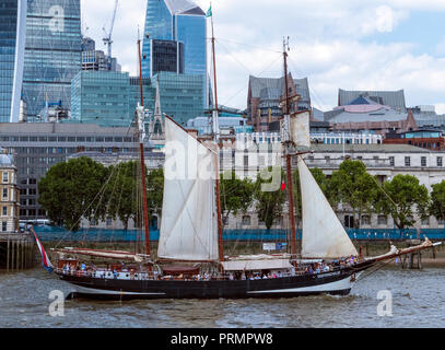 Tall Ship Oosterschelde, Londra, Inghilterra Foto Stock