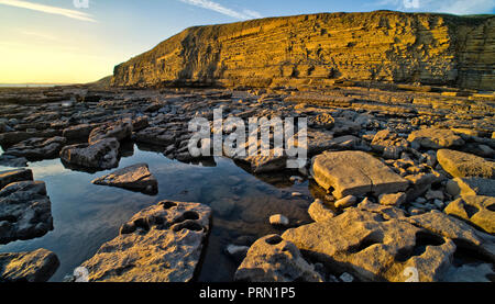 Dunraven Bay, Southerndown, nel Vale of Glamorgan, Galles del Sud (4) Foto Stock