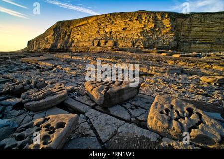 Dunraven Bay, Southerndown, nel Vale of Glamorgan, Galles del Sud (5) Foto Stock