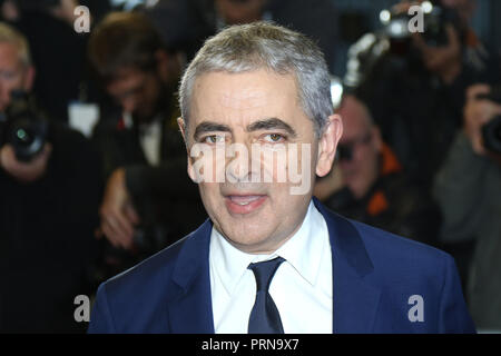 Londra, Regno Unito. 3 Ottobre, 2018. Rowan Atkinson, Johnny inglese colpisce ancora - Special screening, Curzon Mayfair, Londra, UK, 03 ottobre 2018, Foto di Richard Goldschmidt Credito: ricca di oro/Alamy Live News Foto Stock