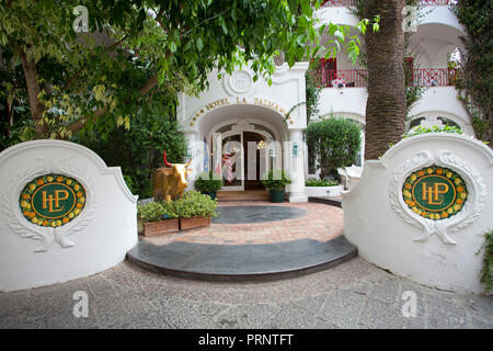 Ingresso del lussuoso hotel Relais La Palma, isola di Capri e il golfo di Napoli, campania, Italy Foto Stock