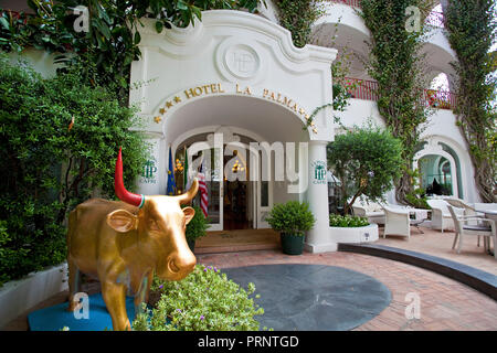 Ingresso del lussuoso hotel Relais La Palma, isola di Capri e il golfo di Napoli, campania, Italy Foto Stock