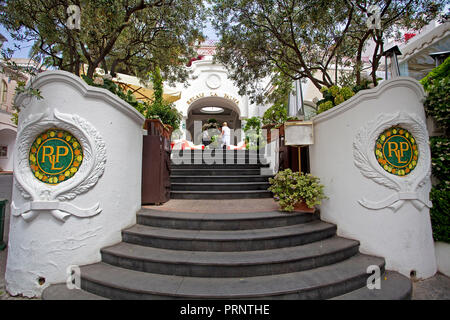 Ingresso del lussuoso hotel Relais La Palma, isola di Capri e il golfo di Napoli, campania, Italy Foto Stock