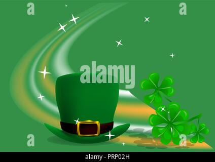 Sfondo di festa per il giorno di San Patrizio Illustrazione Vettoriale