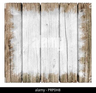 Rustico in legno dipinto sfondo del cartello con il vecchio alterò la texture come grunge distressed antiche tavole di parete in una configurazione verticale. Foto Stock