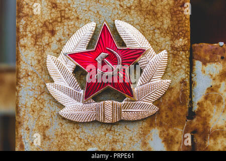 Comunista Badge sovietica Foto Stock