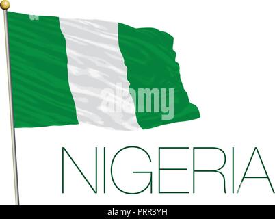 Nigeria bandiera ufficiale, illustrazione vettoriale Illustrazione Vettoriale