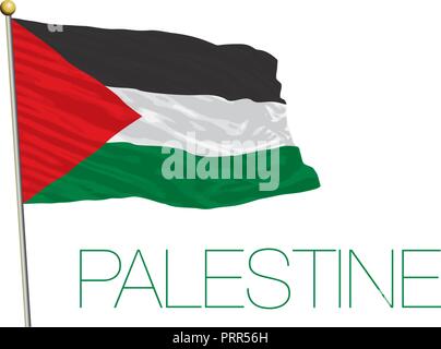 Palestina bandiera ufficiale, illustrazione vettoriale Illustrazione Vettoriale