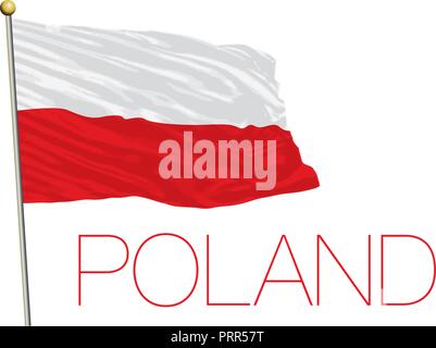 La Polonia bandiera ufficiale, illustrazione vettoriale Illustrazione Vettoriale