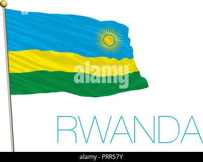 Ruanda bandiera ufficiale, illustrazione vettoriale Illustrazione Vettoriale