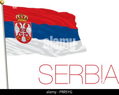 La Serbia bandiera ufficiale, illustrazione vettoriale Illustrazione Vettoriale