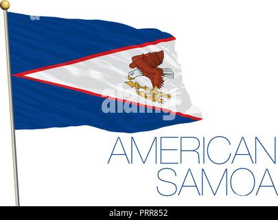 Samoa Americane bandiera ufficiale, illustrazione vettoriale Illustrazione Vettoriale