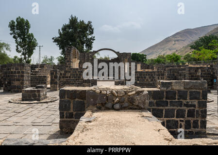 Kursi Parco Nazionale a Golan, Israele Foto Stock