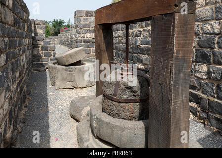 Kursi Parco Nazionale a Golan, Israele Foto Stock