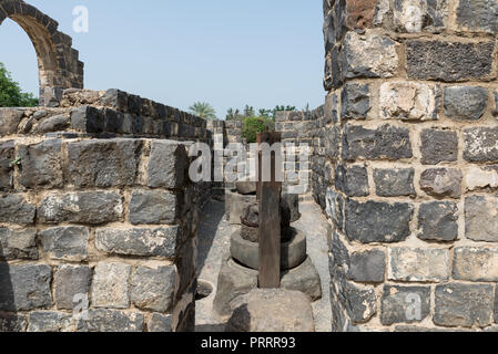 Kursi Parco Nazionale a Golan, Israele Foto Stock