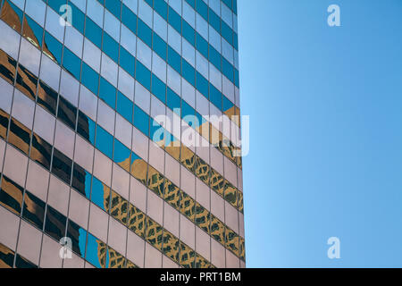 Immagine ravvicinata di un alto buiilding a Los Angeles, CA, Stati Uniti d'America Foto Stock