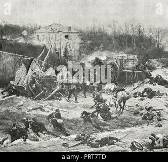 La battaglia di Villiers, chiamato anche la battaglia di Champigny, 30 novembre 1870. Il più grande dei francesi sortite da assediato Parigi durante il franco-prussiana di guerra. Foto Stock