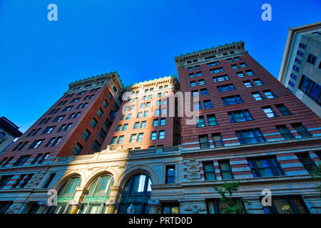 Boston edifici di interesse storico nel centro cittadino lungo il sentiero della libertà Foto Stock