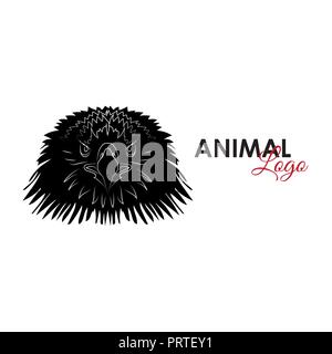 Capo Eagle icona simbolo del logo illustrazione vettoriale Illustrazione Vettoriale