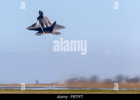 United States Air Force (USAF) Lockheed Martin F Raptor di quinta generazione, single-sedile, twin-motore, tattiche stealth Fighter Aircraft. Foto Stock