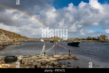 Cigni Piscina all'Ard vicino a Port Ellen sull'isola delle Ebridi di Islay Scozia Scotland Foto Stock