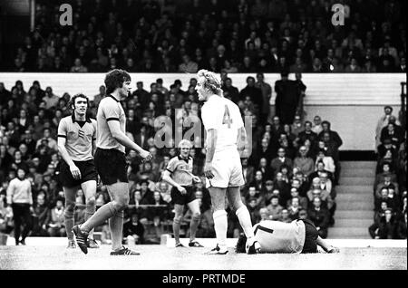 Leeds Utd v lupi 1974 Foto Stock