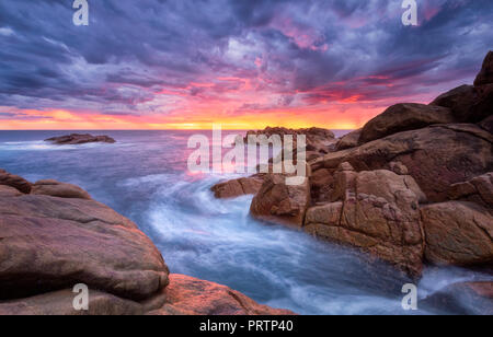 Canal rocce Tramonto Foto Stock