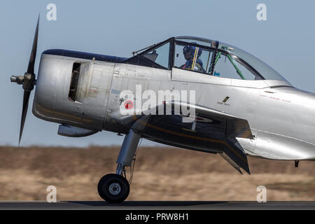 Ex Royal Australian Air Force (RAAF) Commonwealth Aircraft Corporation (CAC) CA-25 Winjeel trainer aeromobile VH-FTS azionato dalla RAAF Museum. Foto Stock