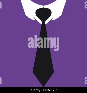 Camicia con il collare dalle mani. Illustrazione Vettoriale. Illustrazione Vettoriale