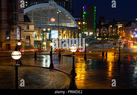 Lime Street Stazione Ferroviaria, Liverpool, una delle più antiche stazioni in Gran Bretagna. Immagine presa nel settembre 2018. Foto Stock