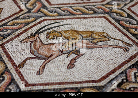 Antico mosaico romano Foto Stock