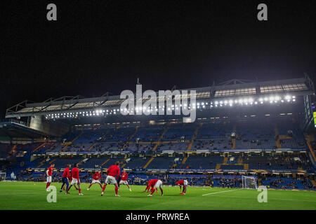 Stamford Bridge, Londra, Regno Unito. 4 Ott 2018. UEFA Europa League calcio, Chelsea versus Videoton; MOL Vidi warm up Credit: Azione Plus sport/Alamy Live News Foto Stock