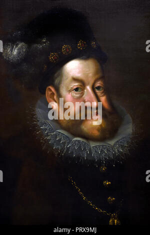 RUDOLF II - Rodolfo II Imperatore del Sacro Romano Impero della Germania (1552-1612) 1594.da Hans von Aachen 1552-1615 tedesco in Germania. ( Anche Re di Ungheria ,Croazia, Re di Boemia , arciduca d'Austria ) Foto Stock