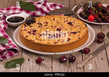 Torta di ciliegie. Foto Stock
