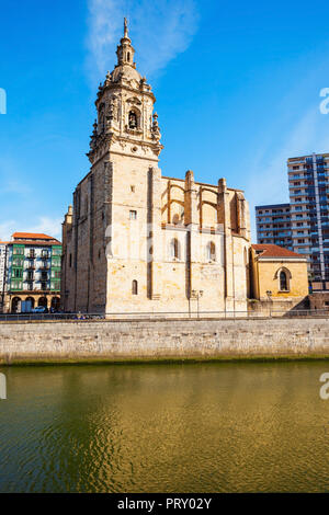 Chiesa di Sant'Antonio o Iglesia de San Anton è una chiesa cattolica situata nel centro storico di Bilbao, Paese Basco in Spagna settentrionale Foto Stock