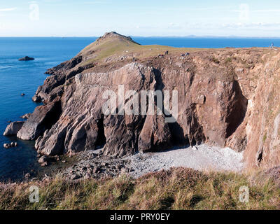 Pembrokeshire, guardando dal vecchio parco dei cervi da Martins haven, Settembre 2018 Foto Stock