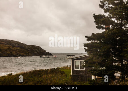 Cottage   Monhegan Island, Maine, Stati Uniti d'America Foto Stock