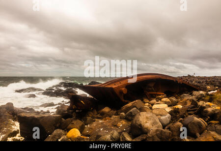 D. T.; Sheridan naufragio   Monhegan Island, Maine, Stati Uniti d'America Foto Stock