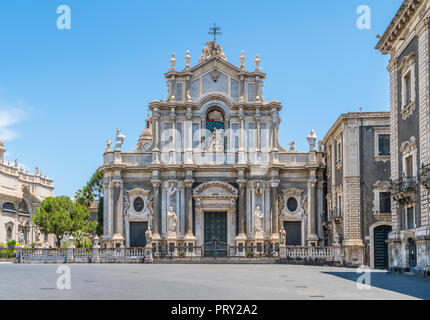 Duomo di Santa Agata a Catania, Sicilia, Italia meridionale. Foto Stock