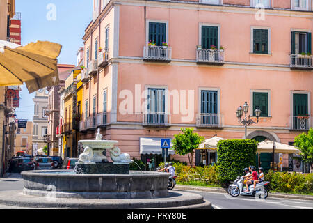 Umberto I Square, Vico Equense Centro, Sorrento Napoli Italia Foto Stock