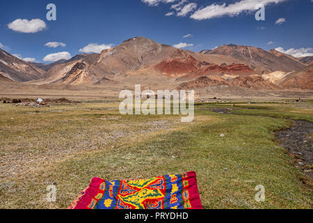 Immagini prese del Kirghizistan vita nomade nella remota valle Pshart, Gorno-Badakhshan Regione autonoma, Tagikistan. Foto Stock