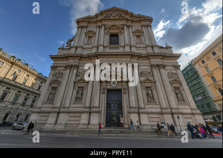 Roma, Italia - marzo, 24, 2018: chiesa barocca Basilica di Sant'Andrea della Valle a Roma, Italia. Foto Stock